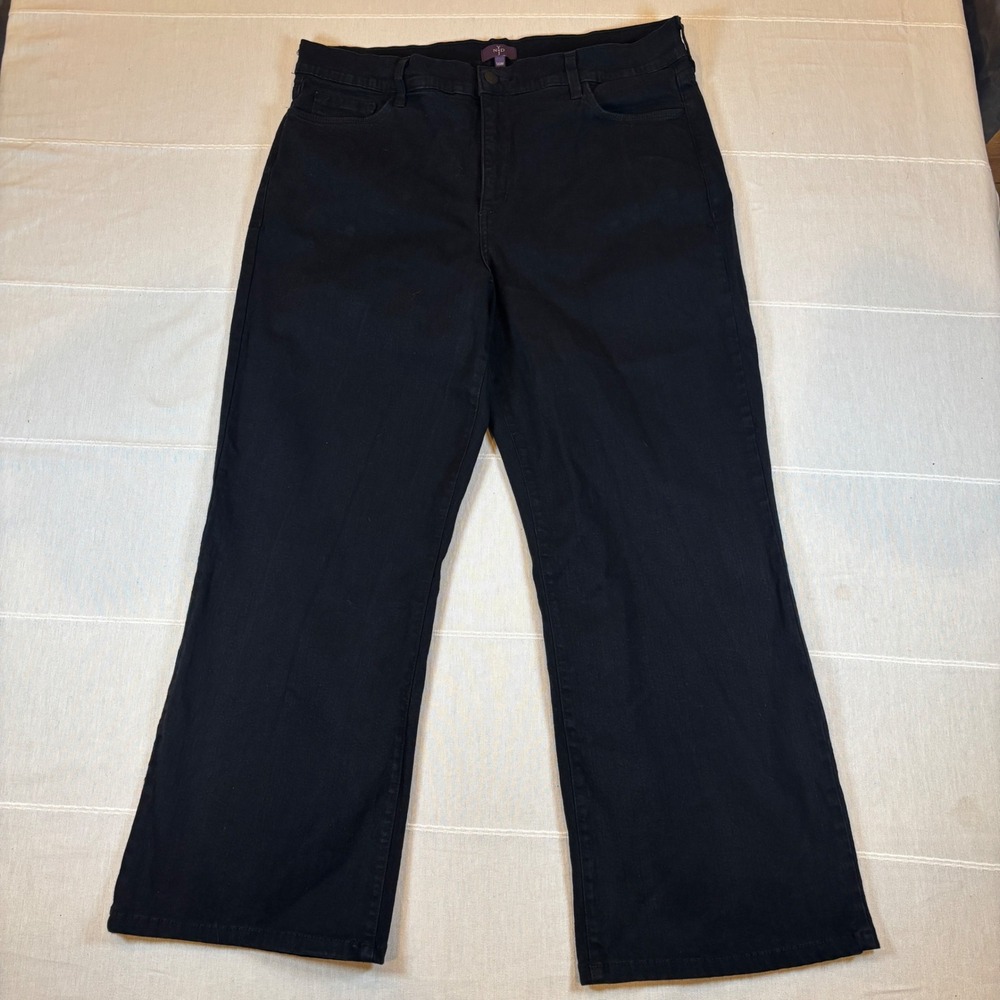 NYDJ Womens Black Bootcut Jeans Lift Tuck Technology Made in USA Size 16W